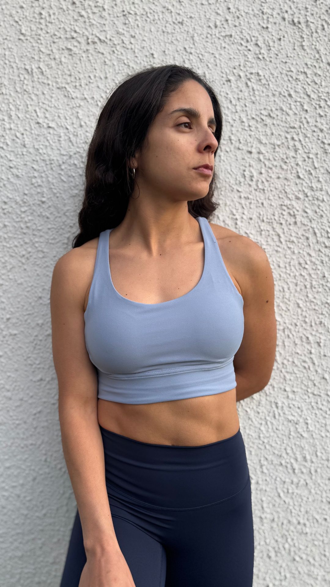 FLOWER BRA LIGHT BLUE