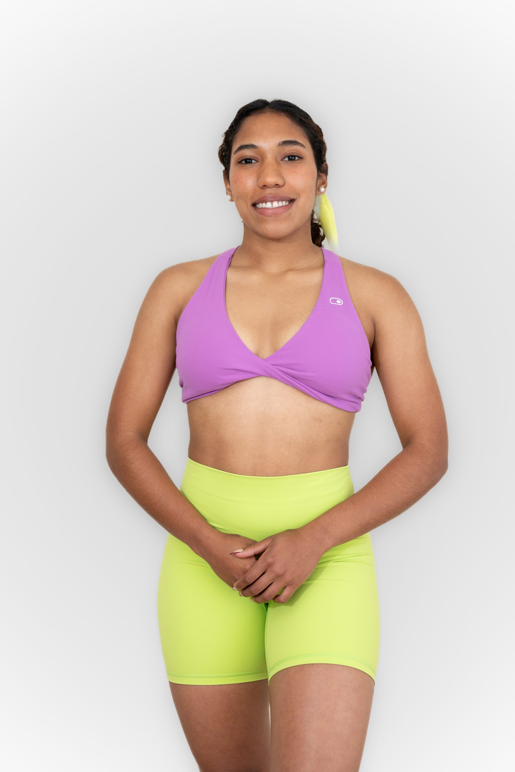 SHORT BIKER YELLOW GREEN - Imagen 2